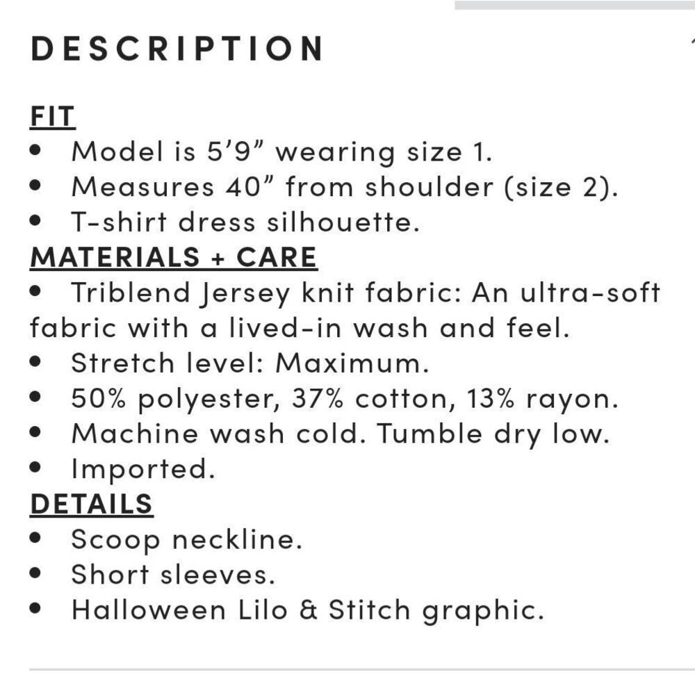 Torrid Disney Lilo and Stitch Plus Size 1X 14-16 Halloween Mummy T-Shirt Dress - Picture 7 of 7